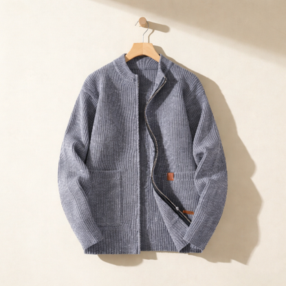 Men's Knit Sweater Coat - Casual Longline Outerwear