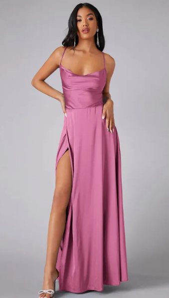 Tavoria | Lace Up Maxi Dress Women Elegant Style