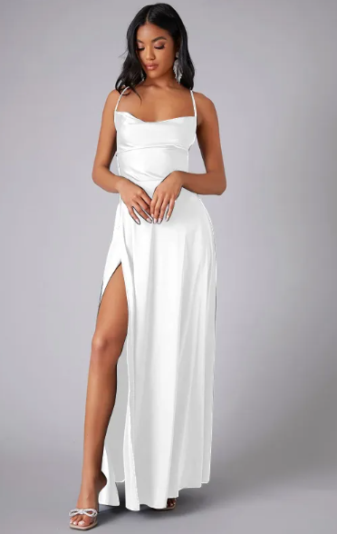 Tavoria | Lace Up Maxi Dress Women Elegant Style