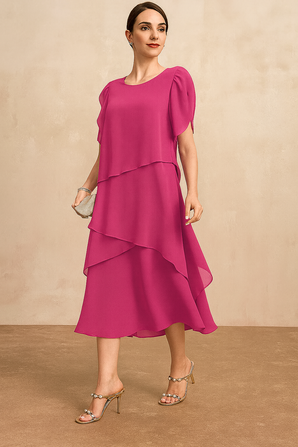 Luxie | Modern Women Chiffon Dress with Elegant Flowing Style