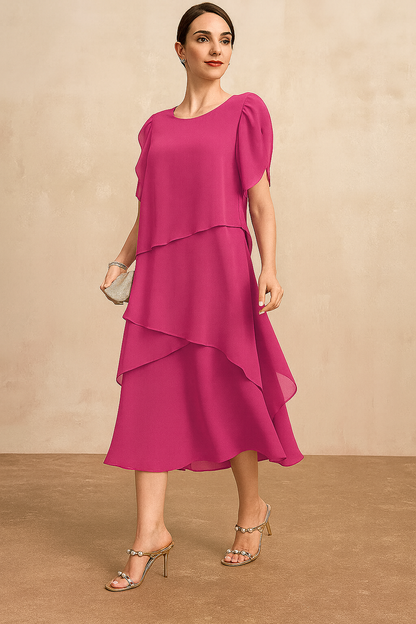 Luxie | Modern Women Chiffon Dress with Elegant Flowing Style