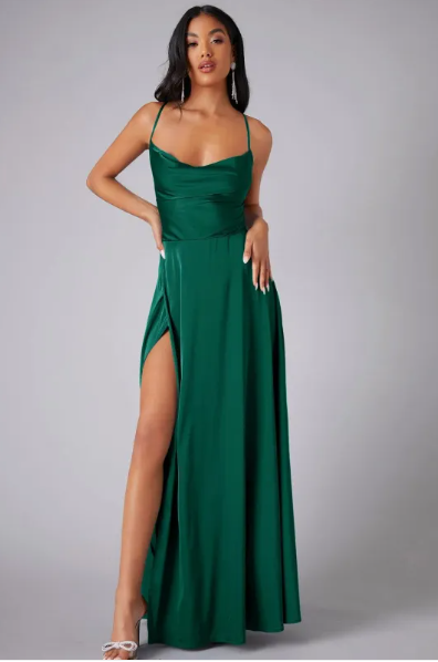 Tavoria | Lace Up Maxi Dress Women Elegant Style