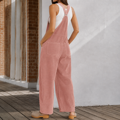 Women's Wide Leg Jumpsuit - Sleeveless Elegant Evening Romper