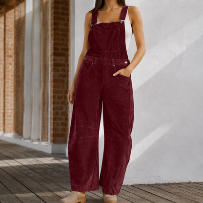 Women's Wide Leg Jumpsuit - Sleeveless Elegant Evening Romper