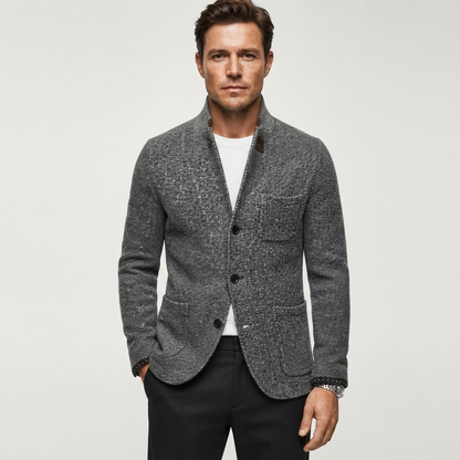 Men's Wool Blend Cardigan Jacket Casual Fall Jacket