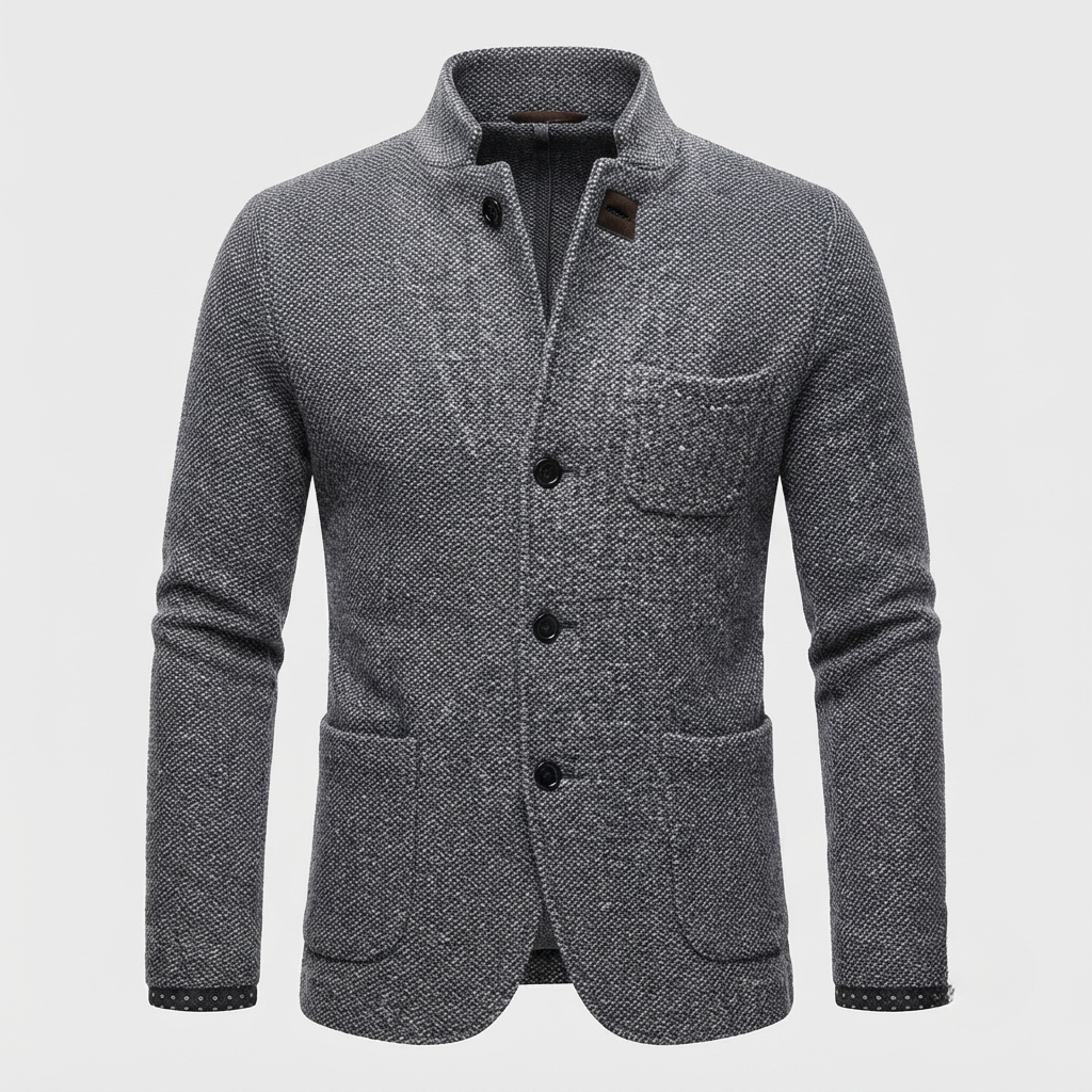 Men's Wool Blend Cardigan Jacket Casual Fall Jacket