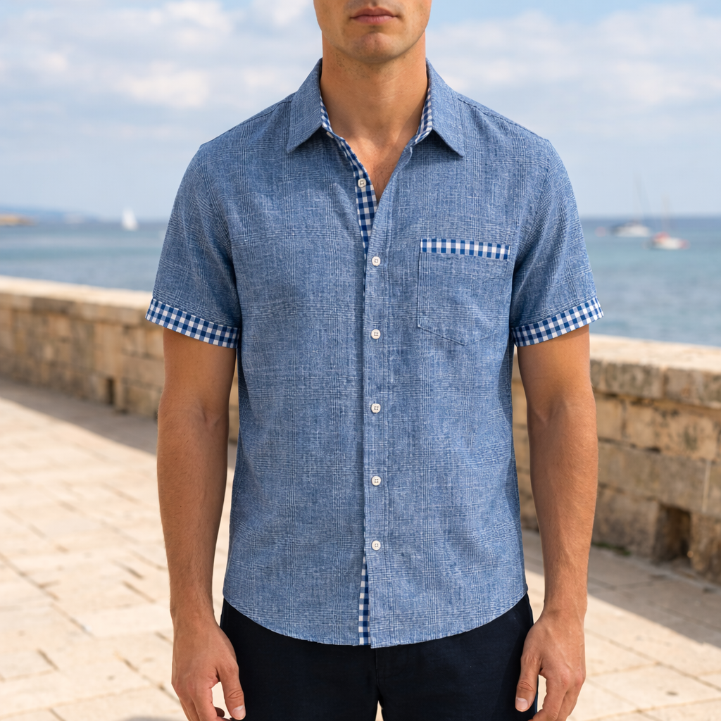 Men's Linen Shirt - Casual Lightweight Button Down