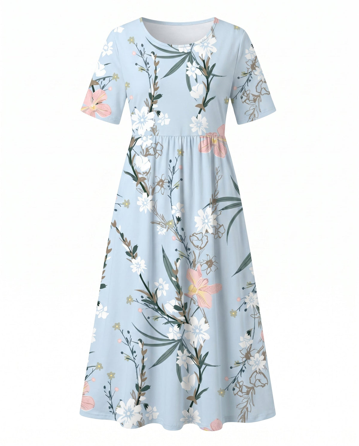 Josenelle | Women's Casual Short Sleeve Blouse with Embroidered Design