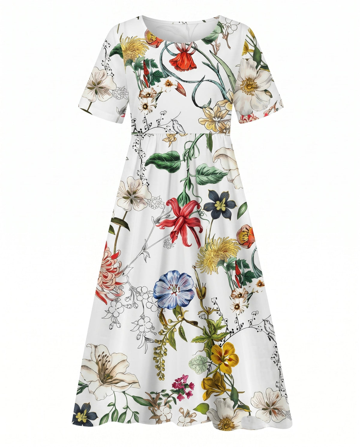 Josenelle | Women's Casual Short Sleeve Blouse with Embroidered Design