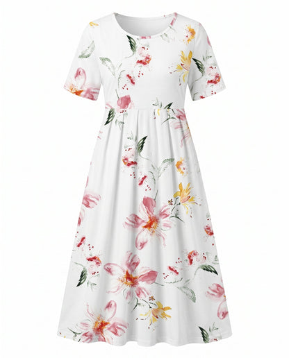 Josenelle | Women's Casual Short Sleeve Blouse with Embroidered Design