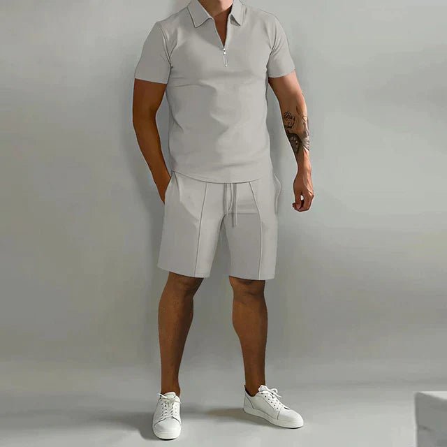 Justin | Men's Polo & Shorts Coordinated Summer Set — Two-Piece Set