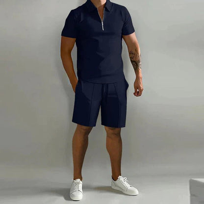 Justin | Men's Polo & Shorts Coordinated Summer Set — Two-Piece Set