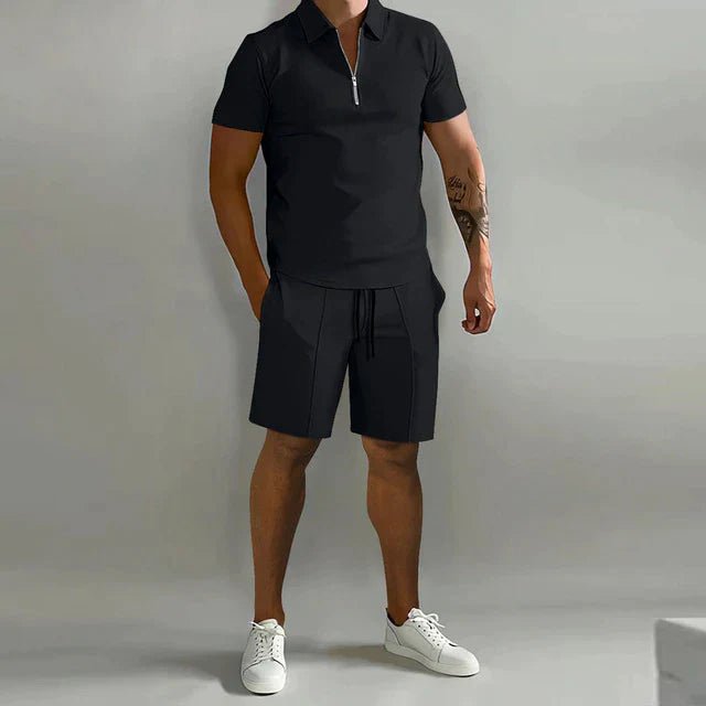 Justin | Men's Polo & Shorts Coordinated Summer Set — Two-Piece Set