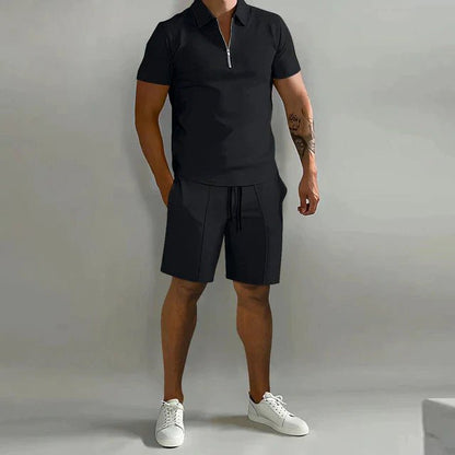Justin | Men's Polo & Shorts Coordinated Summer Set — Two-Piece Set