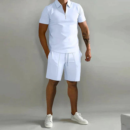 Justin | Men's Polo & Shorts Coordinated Summer Set — Two-Piece Set