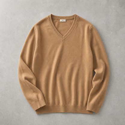 Men's V Neck Sweater - Knit Casual Pullover