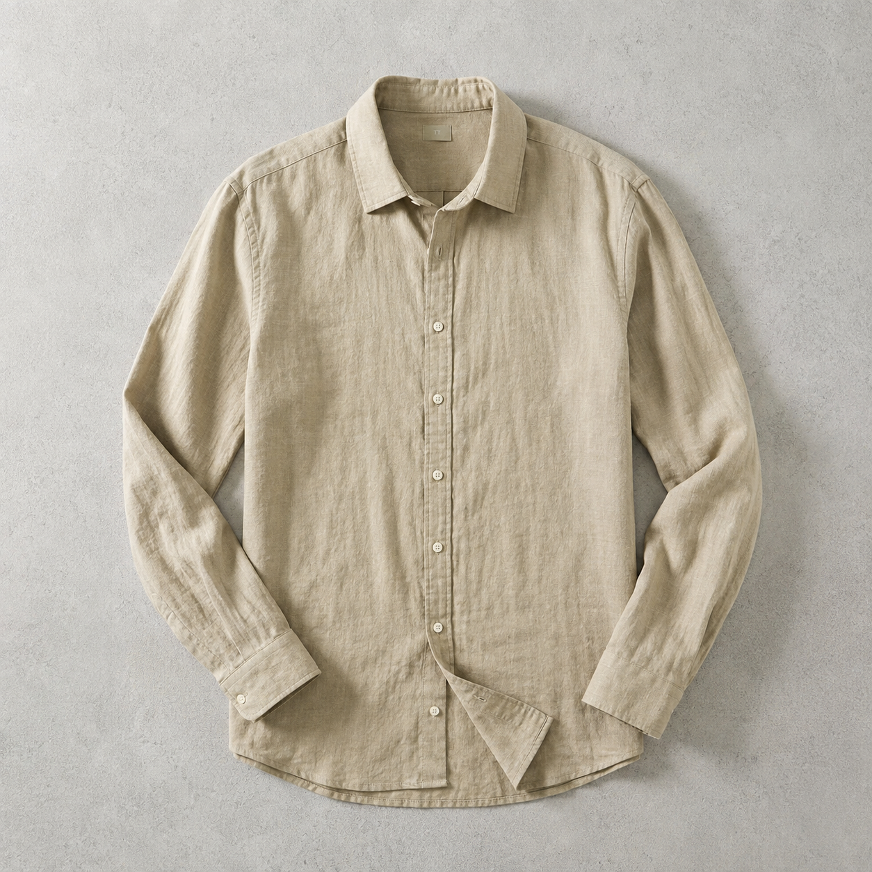 Men's Linen Shirt - Long Sleeve Casual Button Down