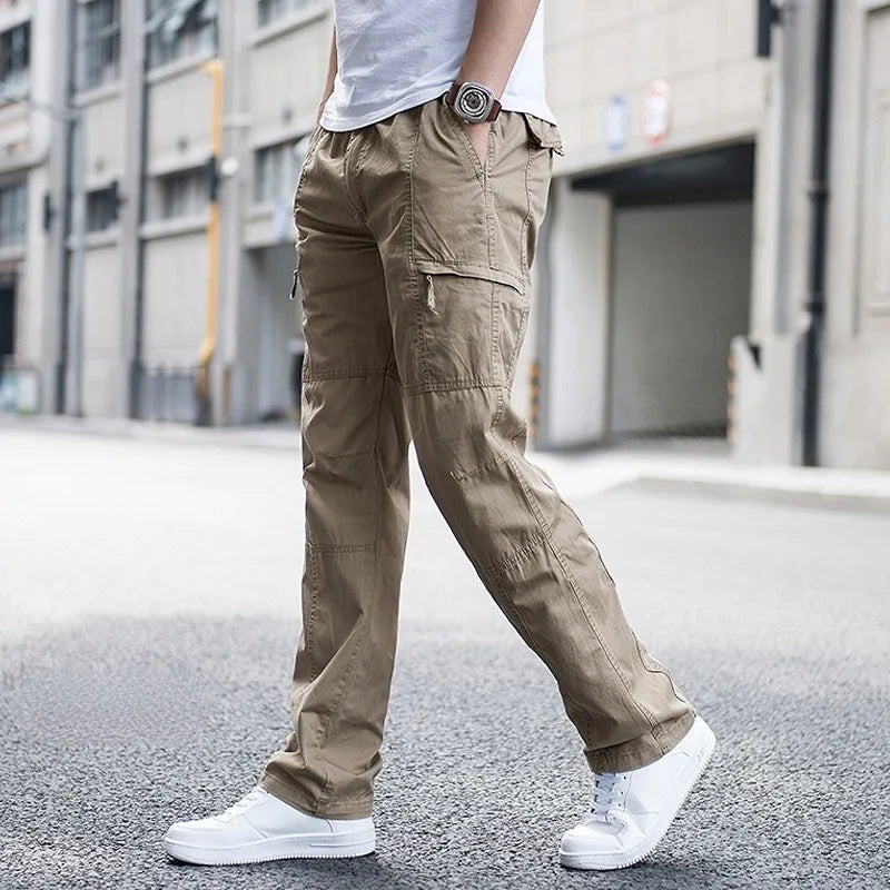 Men's Cargo Pants - Relaxed Fit Multi Pocket Trousers