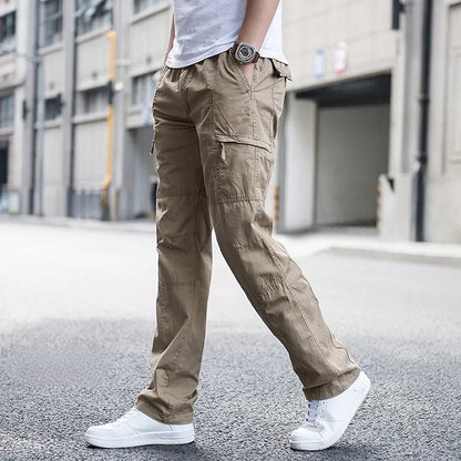 Men's Cargo Pants - Relaxed Fit Multi Pocket Trousers
