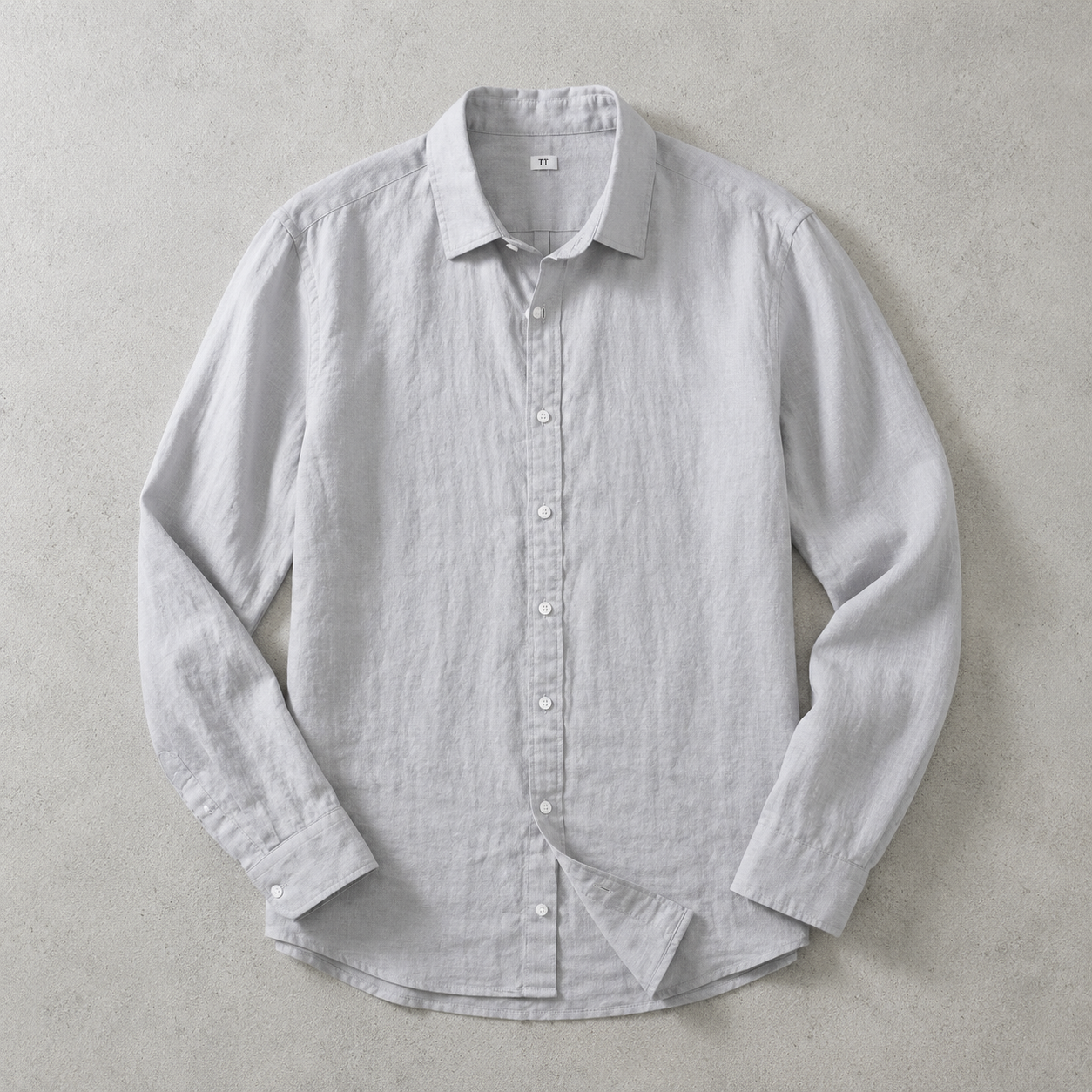 Men's Linen Shirt - Long Sleeve Casual Button Down