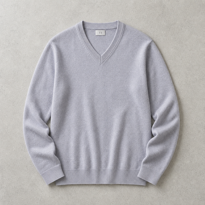 Men's V Neck Sweater - Knit Casual Pullover