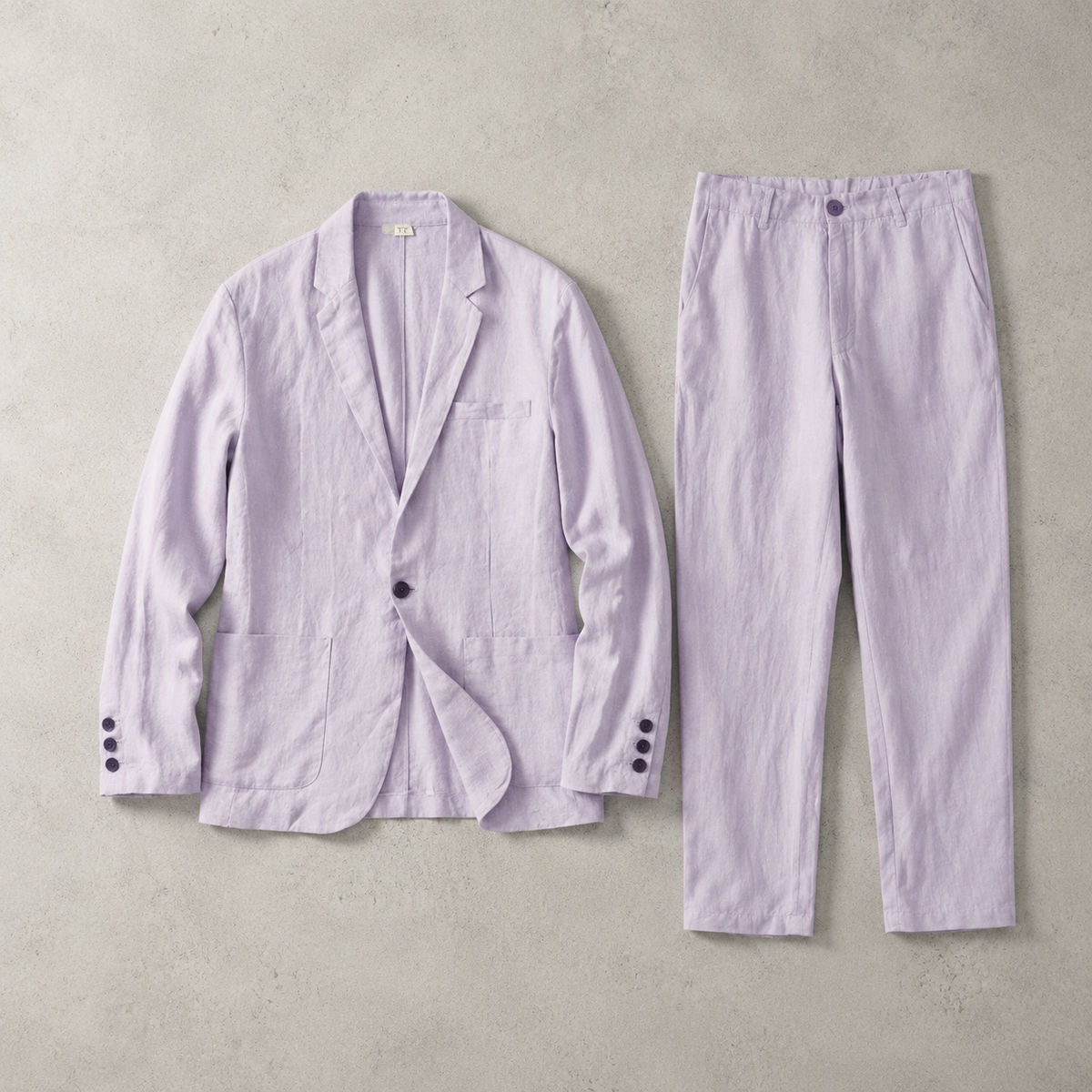 Men's Linen Suit Set - Blazer and Trousers