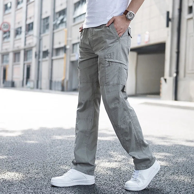 Men's Cargo Pants - Relaxed Fit Multi Pocket Trousers