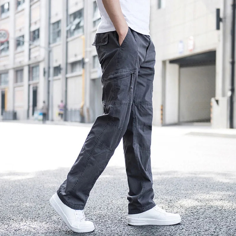 Men's Cargo Pants - Relaxed Fit Multi Pocket Trousers