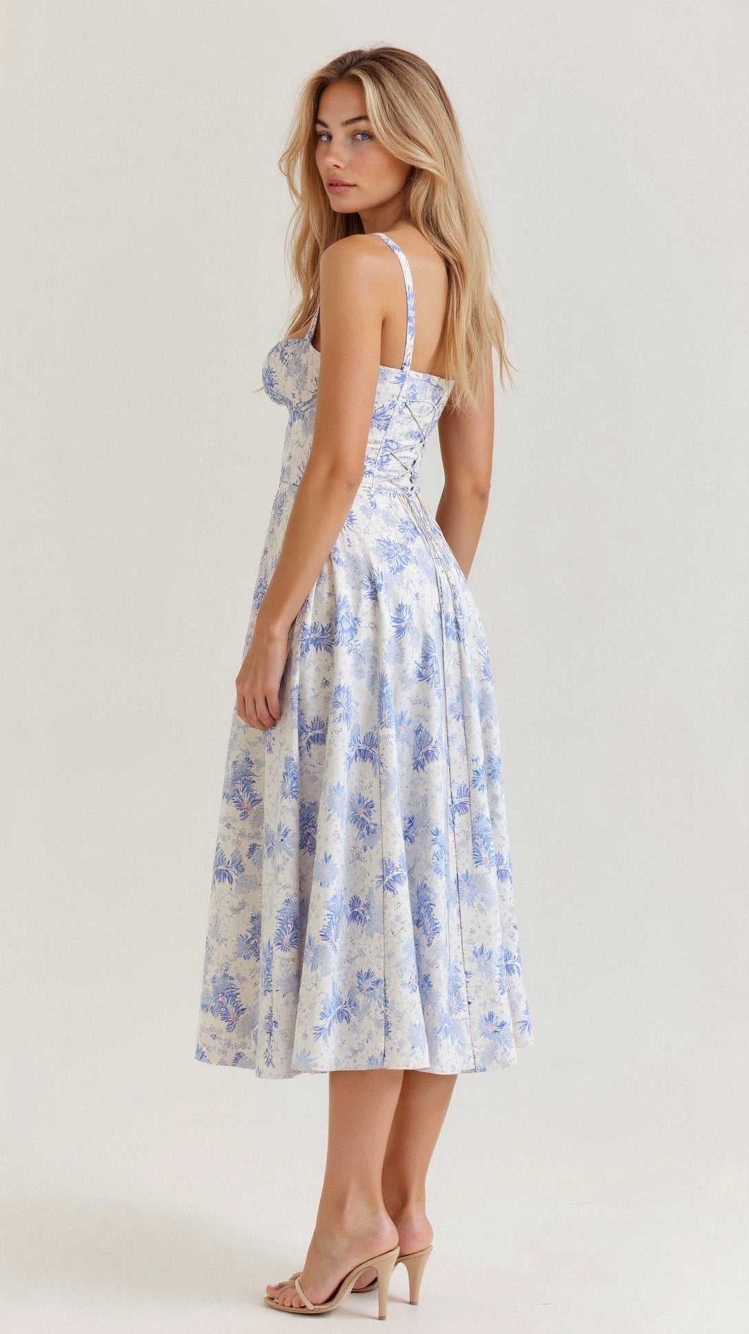 Liliana | Fitted Belted Wedding Guest Midi Dress