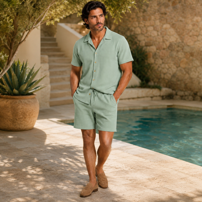 Linen Shirt and Shorts Set – Comfortable Easy Summer Co-Ord