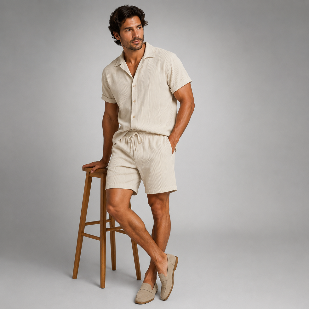 Linen Shirt and Shorts Set – Comfortable Easy Summer Co-Ord