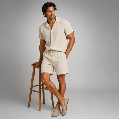Linen Shirt and Shorts Set – Comfortable Easy Summer Co-Ord