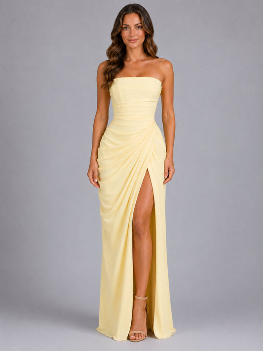 Lyraisse | Strapless Wedding Guest Dress Elegant Women Style