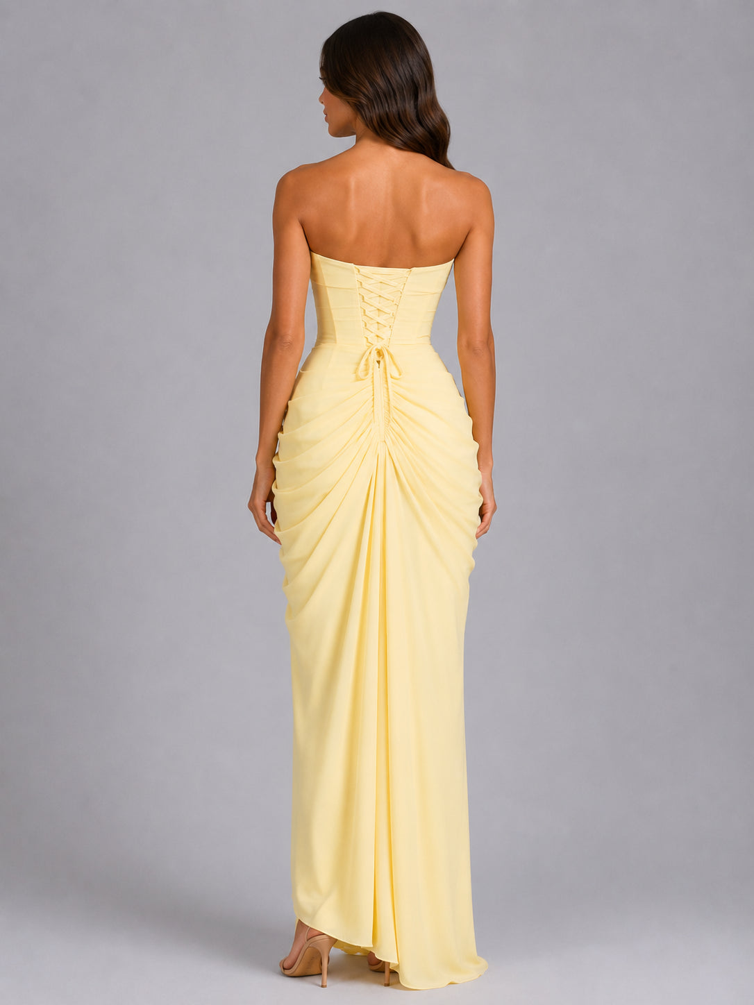 Lyraisse | Strapless Wedding Guest Dress Elegant Women Style