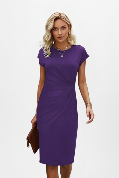 Ilyvera | Elegant Ruched Cocktail Dress