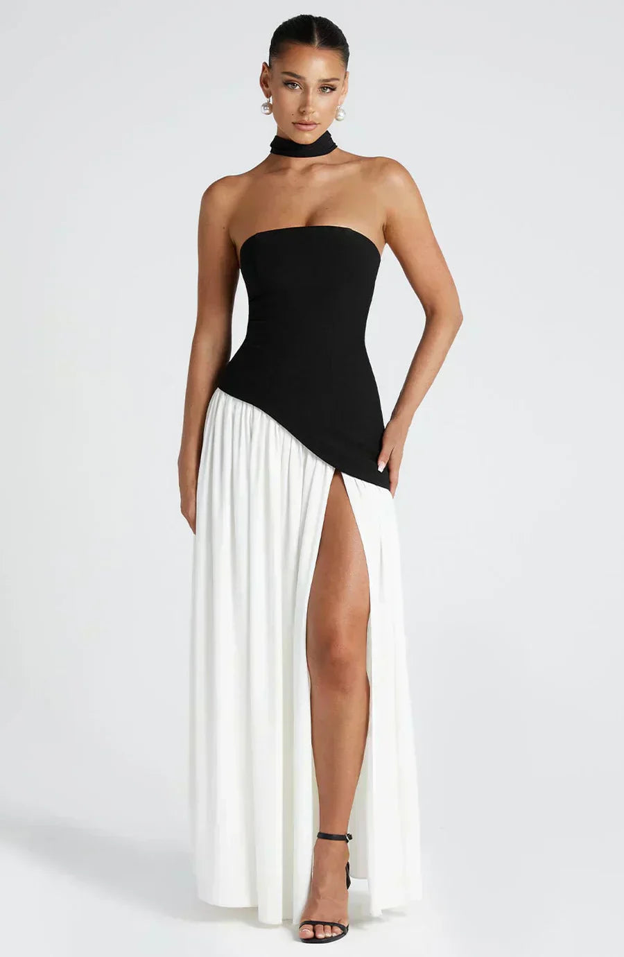 Paellora | Women Asymmetric Maxi Dress Elegant Style