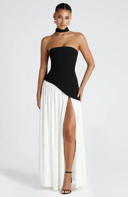Paellora | Women Asymmetric Maxi Dress Elegant Style