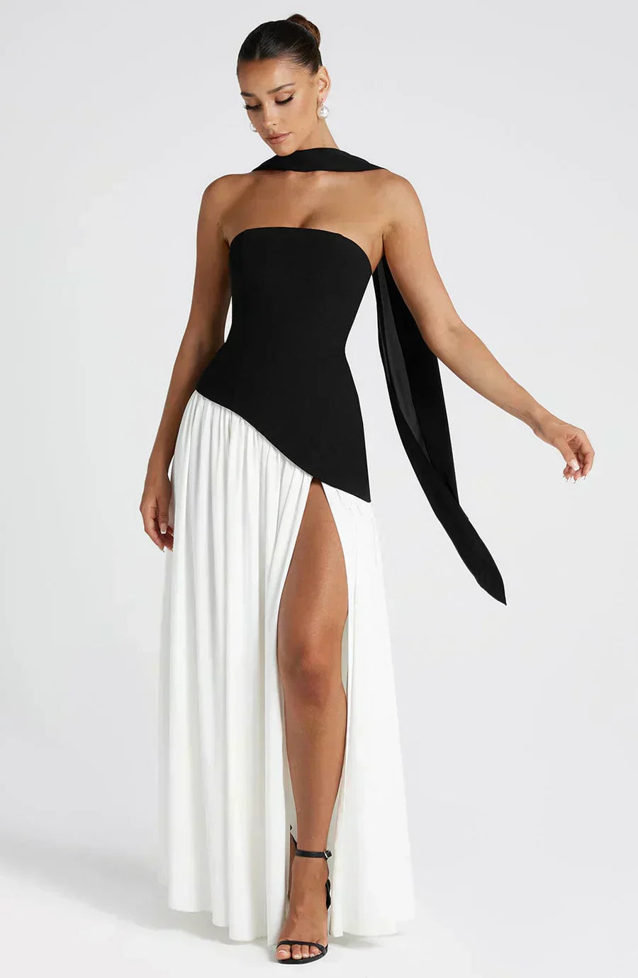 Paellora | Women Asymmetric Maxi Dress Elegant Style