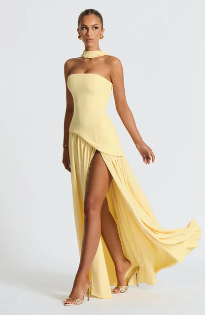 Paellora | Women Asymmetric Maxi Dress Elegant Style
