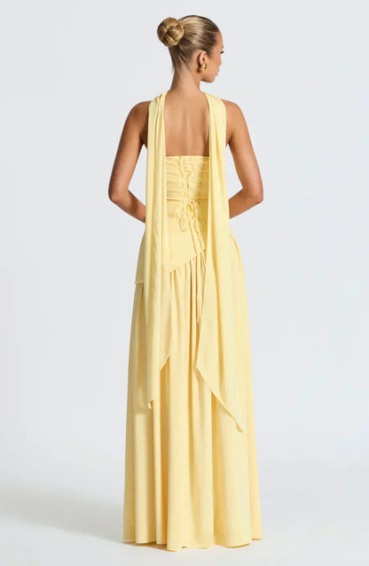 Paellora | Women Asymmetric Maxi Dress Elegant Style
