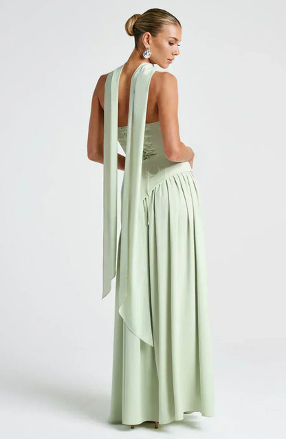 Paellora | Women Asymmetric Maxi Dress Elegant Style