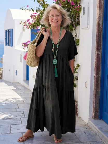 Graya | Chic Summer Tiered Maxi Dress with Stylish Flowing Design