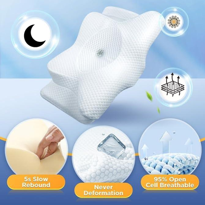 Ergonomic Memory Foam Pillow for Sleeping – Orthopedic Neck Support
