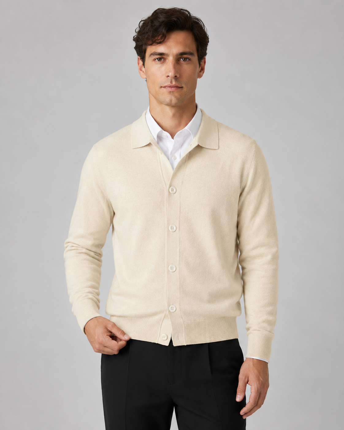 Men's Knit Cardigan Sweater - Button Front Classic Fit