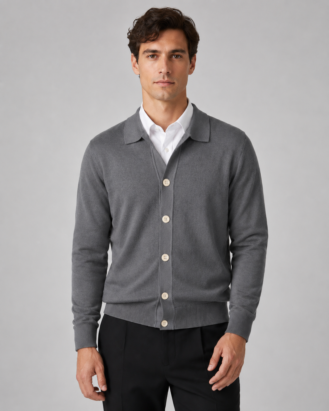 Men's Knit Cardigan Sweater - Button Front Classic Fit