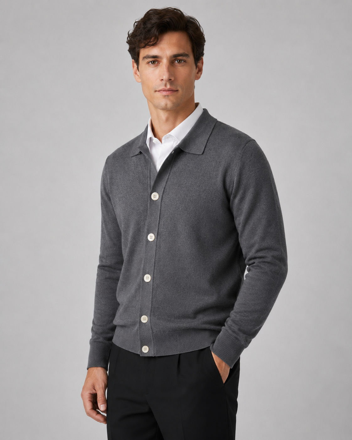 Men's Knit Cardigan Sweater - Button Front Classic Fit