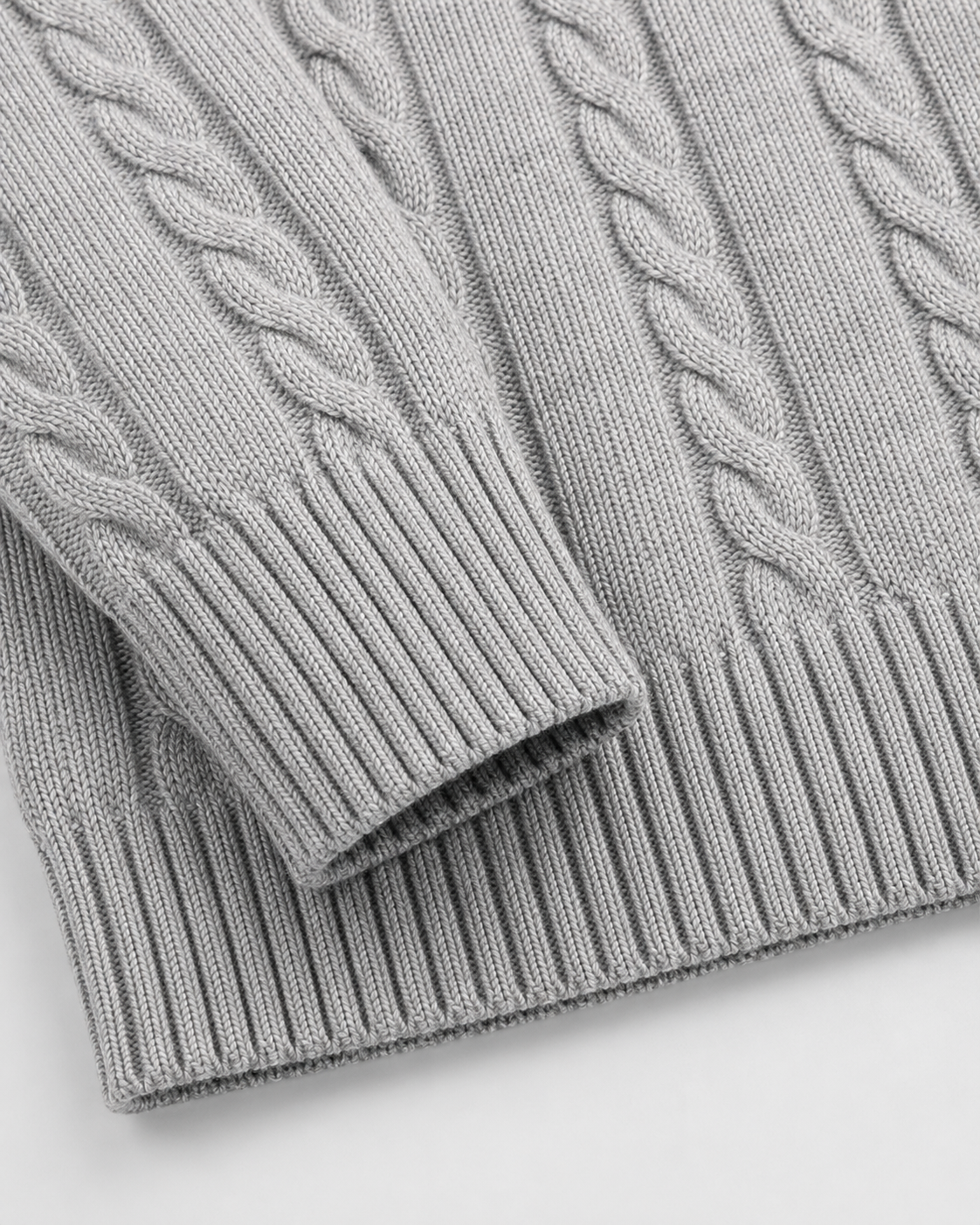 Men's Cable Knit Sweater - Crew Neck Knit Pullover