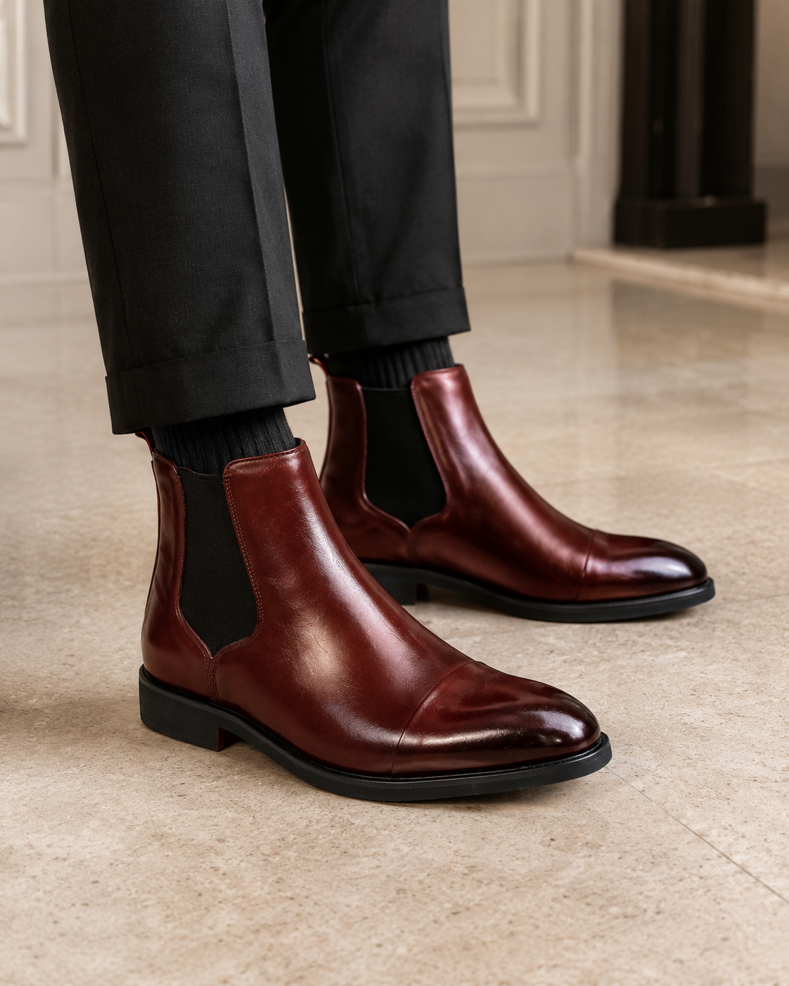 Men's Chelsea Boots - Classic Slip On Ankle Boots