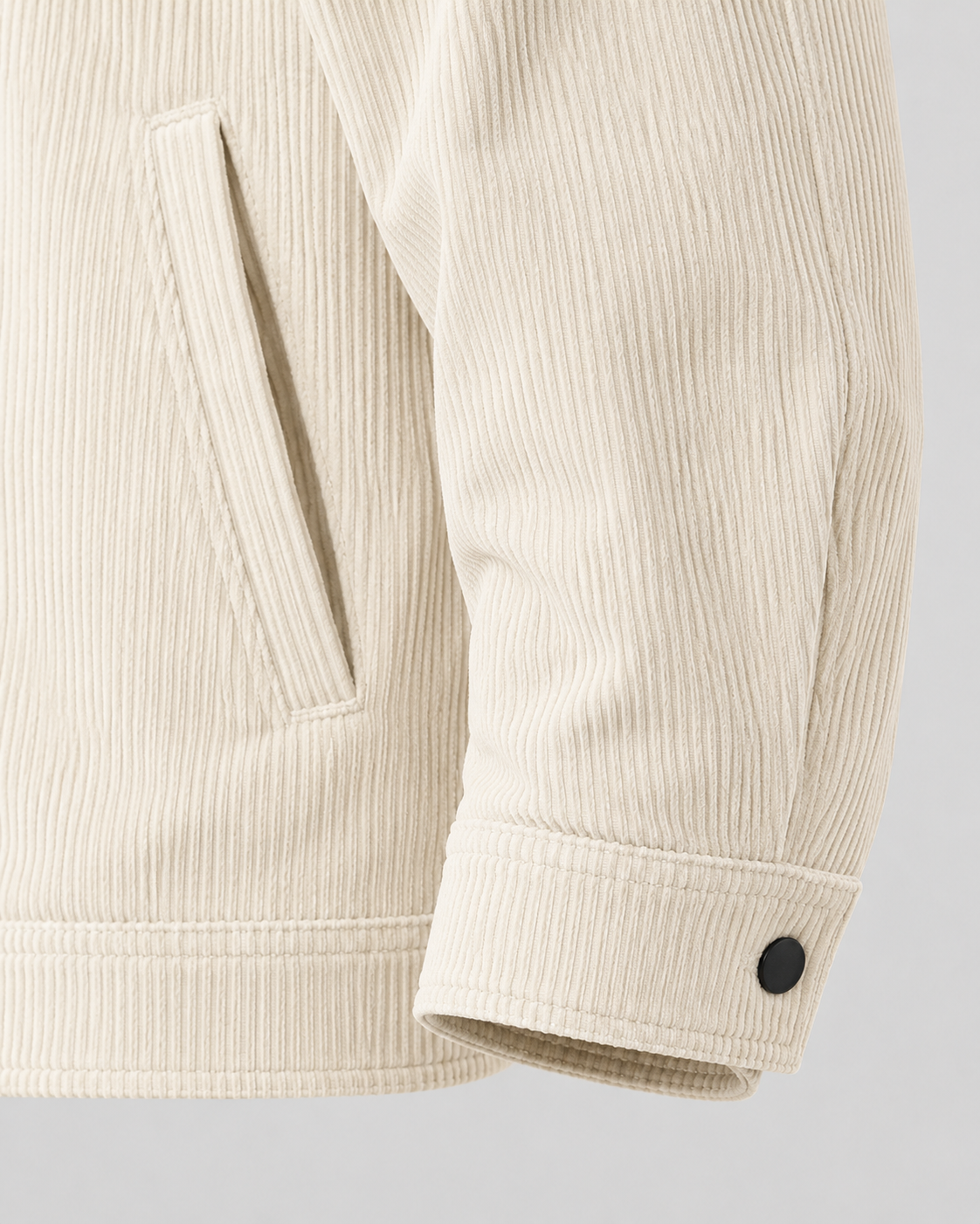 Men's Corduroy Shirt Jacket - Button Up Chest Pockets
