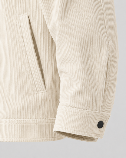 Men's Corduroy Shirt Jacket - Button Up Chest Pockets
